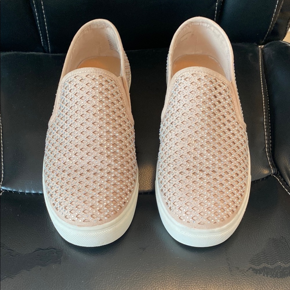 Pink Slip-On Sneakers with Textured Design